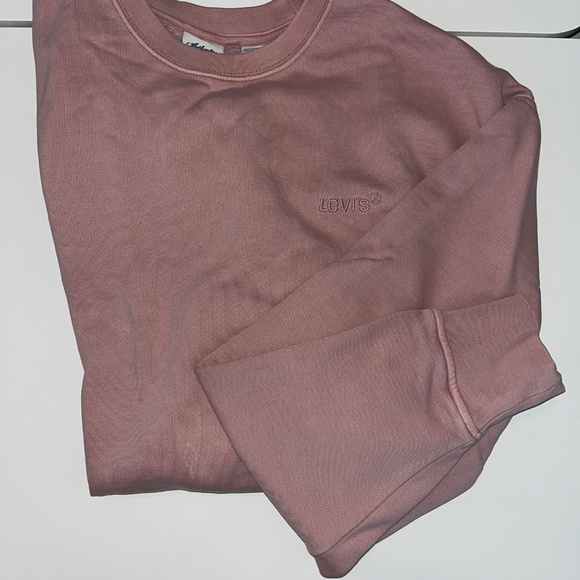Levi’s Men’s Authentic Crewneck Sweatshirt Pink Relaxed Fit Large - Picture 2 of 3